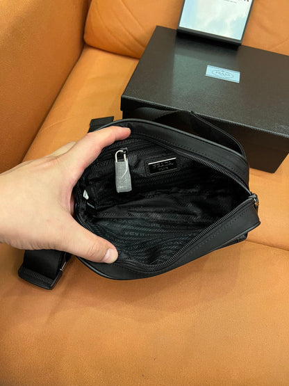 Bolsa de cinto Prada nylon tessuto preta