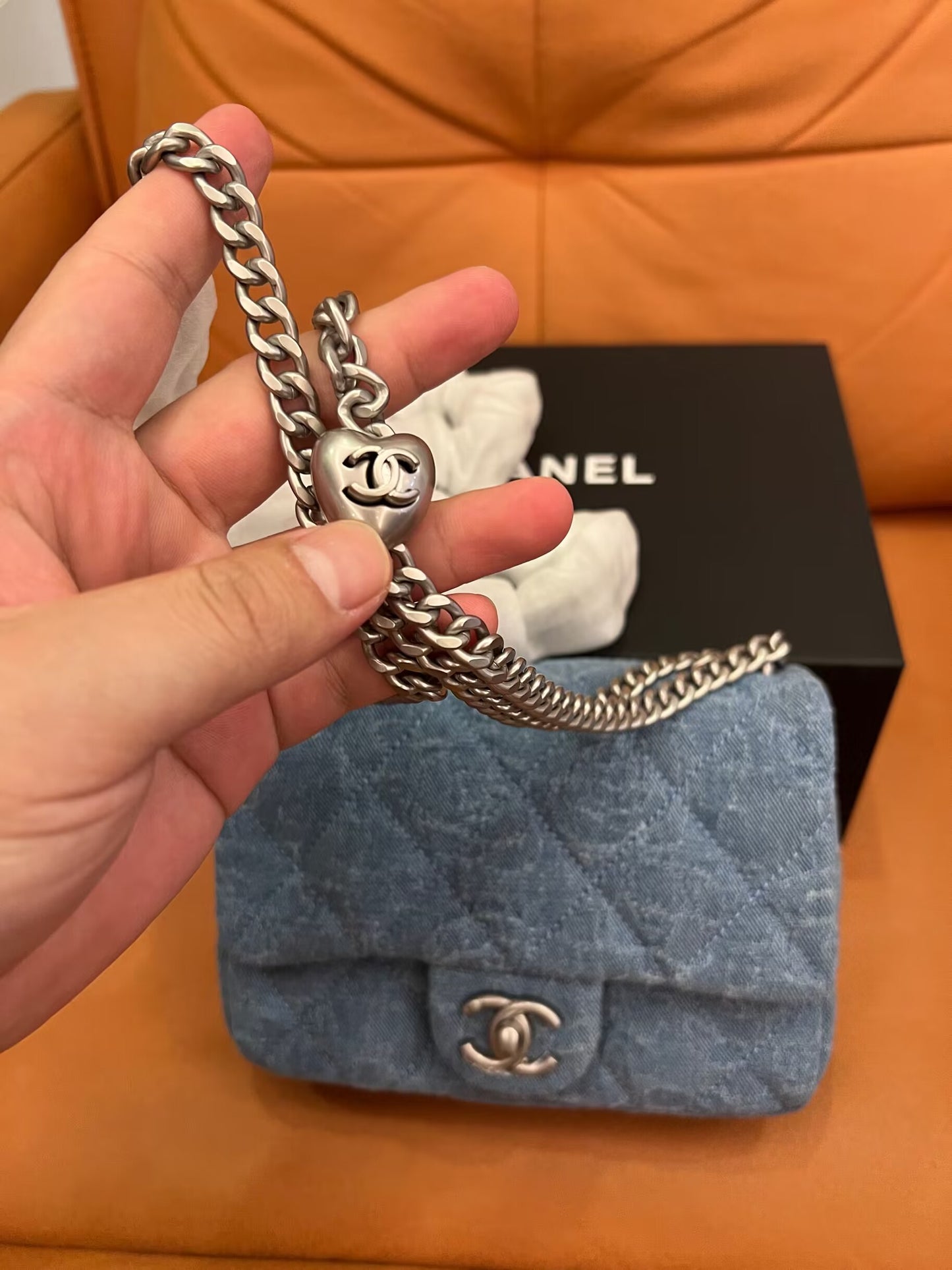 Sac mini en denim vintage Chanel