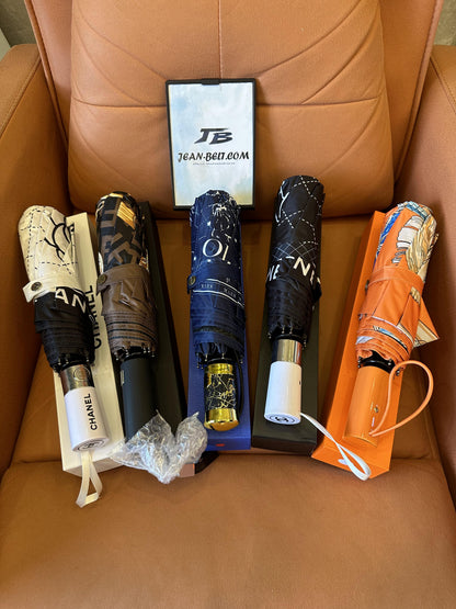 Luxury designer folding umbrella set
