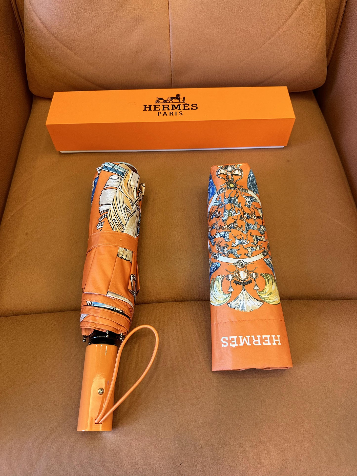 Luxury designer folding umbrella set