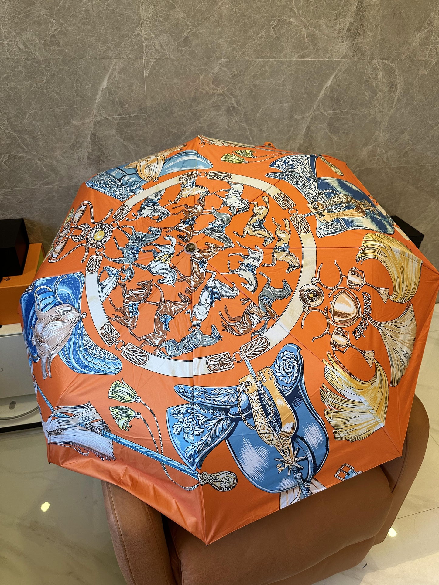 Luxury designer folding umbrella set