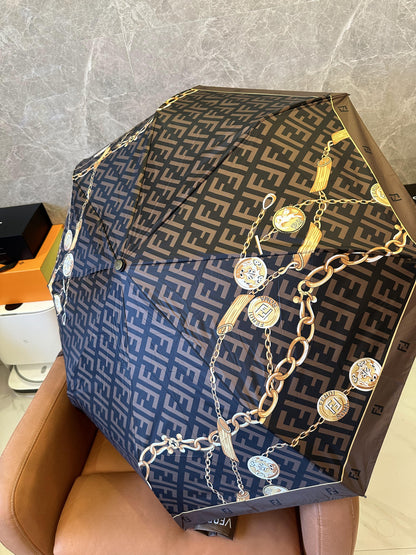 Luxury designer folding umbrella set