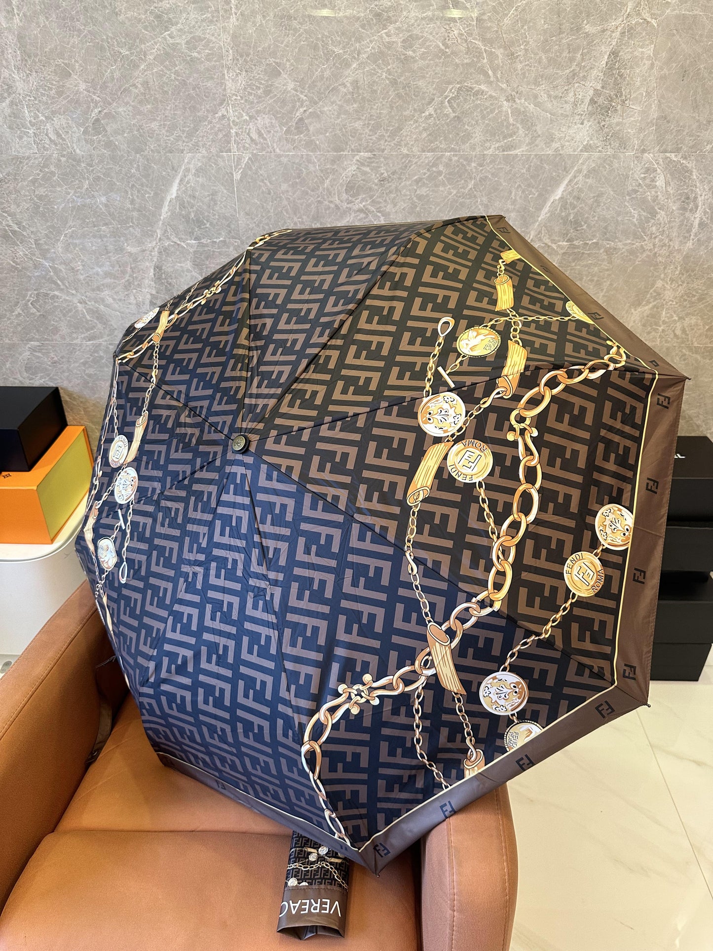 Luxury designer folding umbrella set