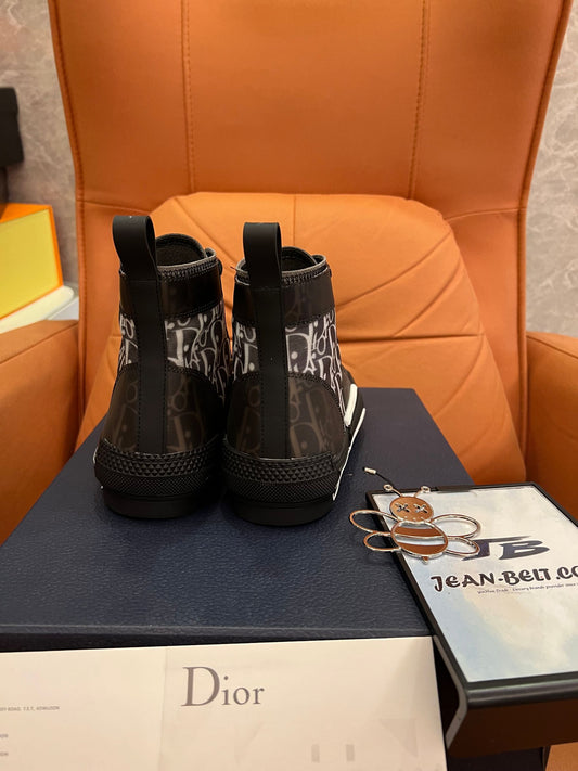 Zapatillas altas oblicuas B23 de lona técnica de Christian Dior