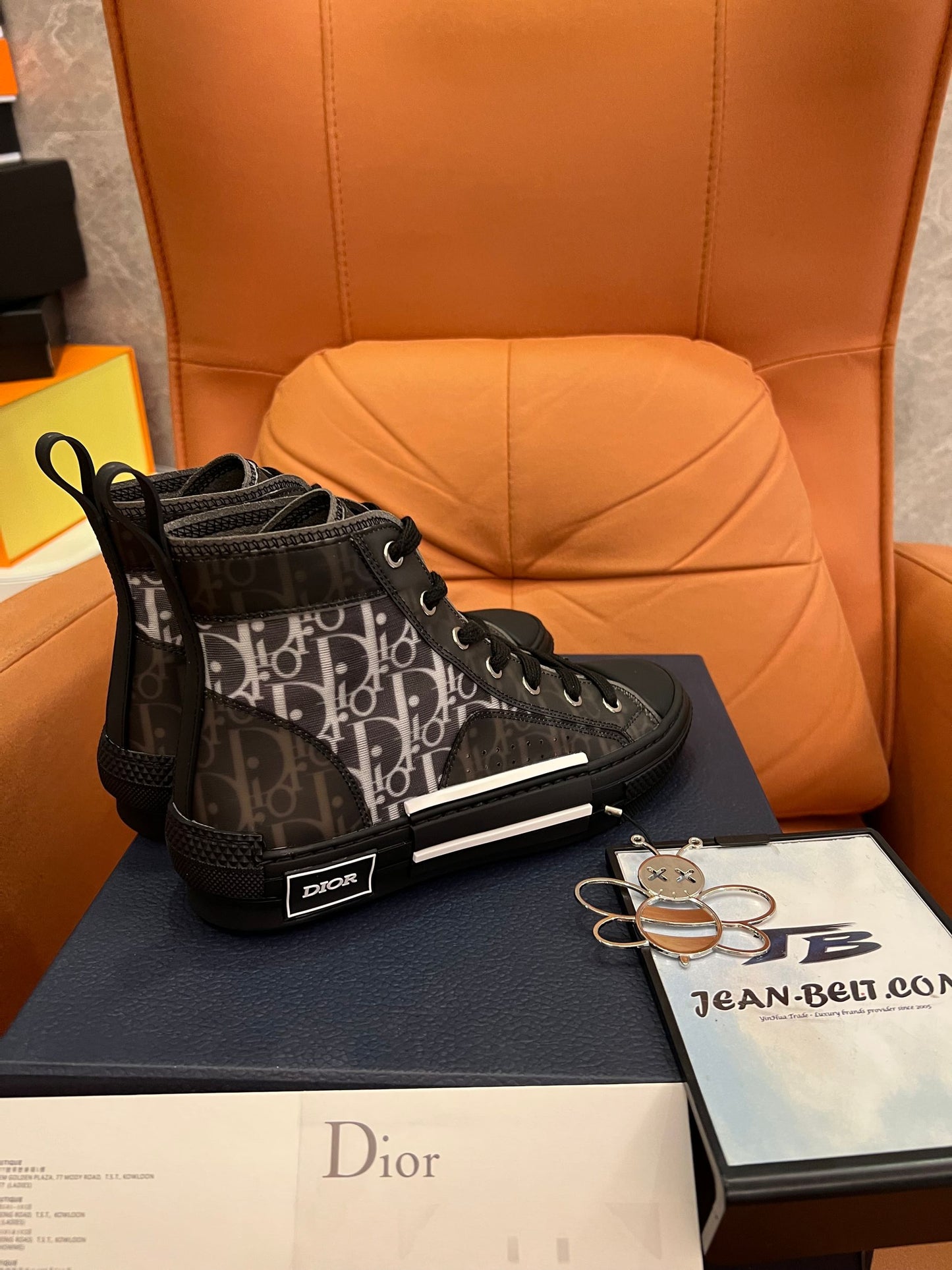 Tênis de cano alto Christian Dior Technical Canvas oblíquo B23