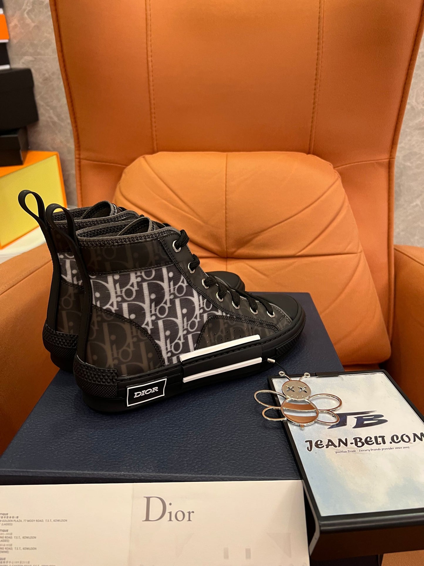 Tênis de cano alto Christian Dior Technical Canvas oblíquo B23