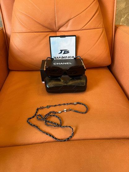 Chanel Quilted Chain-Link Sunglasses