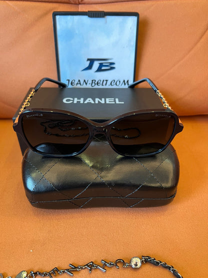Chanel Quilted Chain-Link Sunglasses