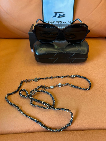 Chanel Quilted Chain-Link Sunglasses