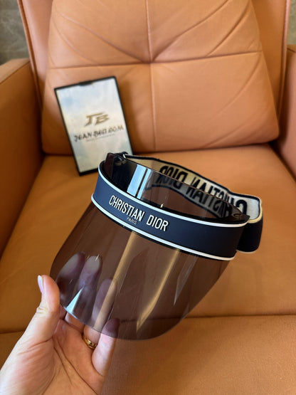 Christian Dior Black and Grey Visor Shield – Adjustable Headband