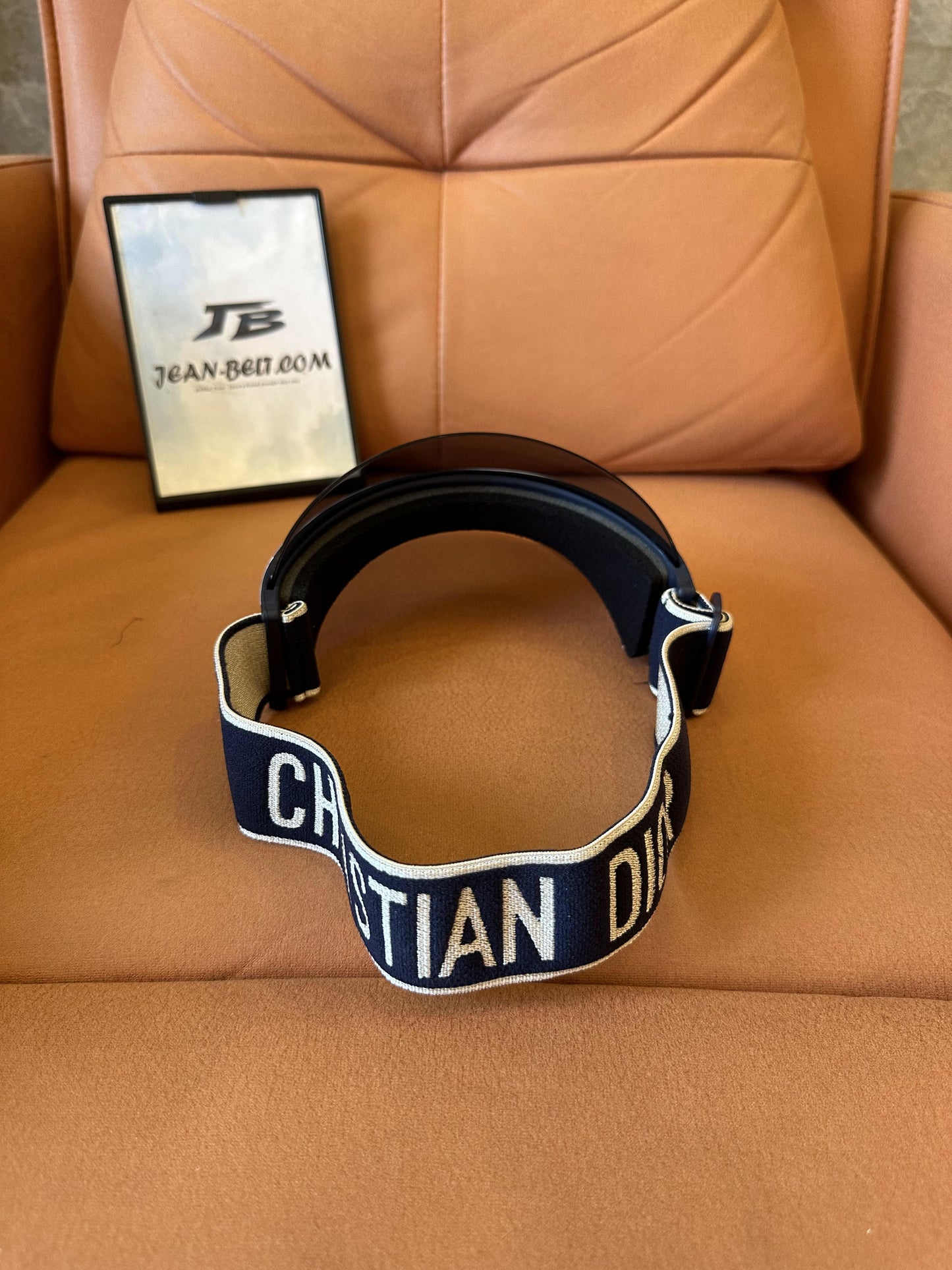 Christian Dior Black and Grey Visor Shield – Adjustable Headband