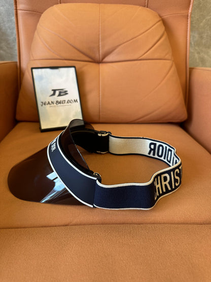 Christian Dior Black and Grey Visor Shield – Adjustable Headband
