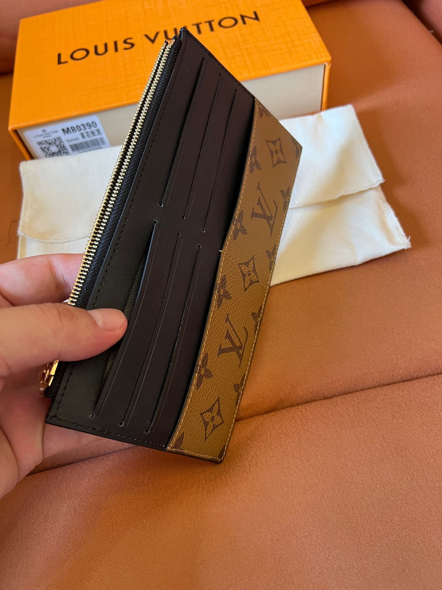 Louis Vuitton monogram canvas and leather pochette