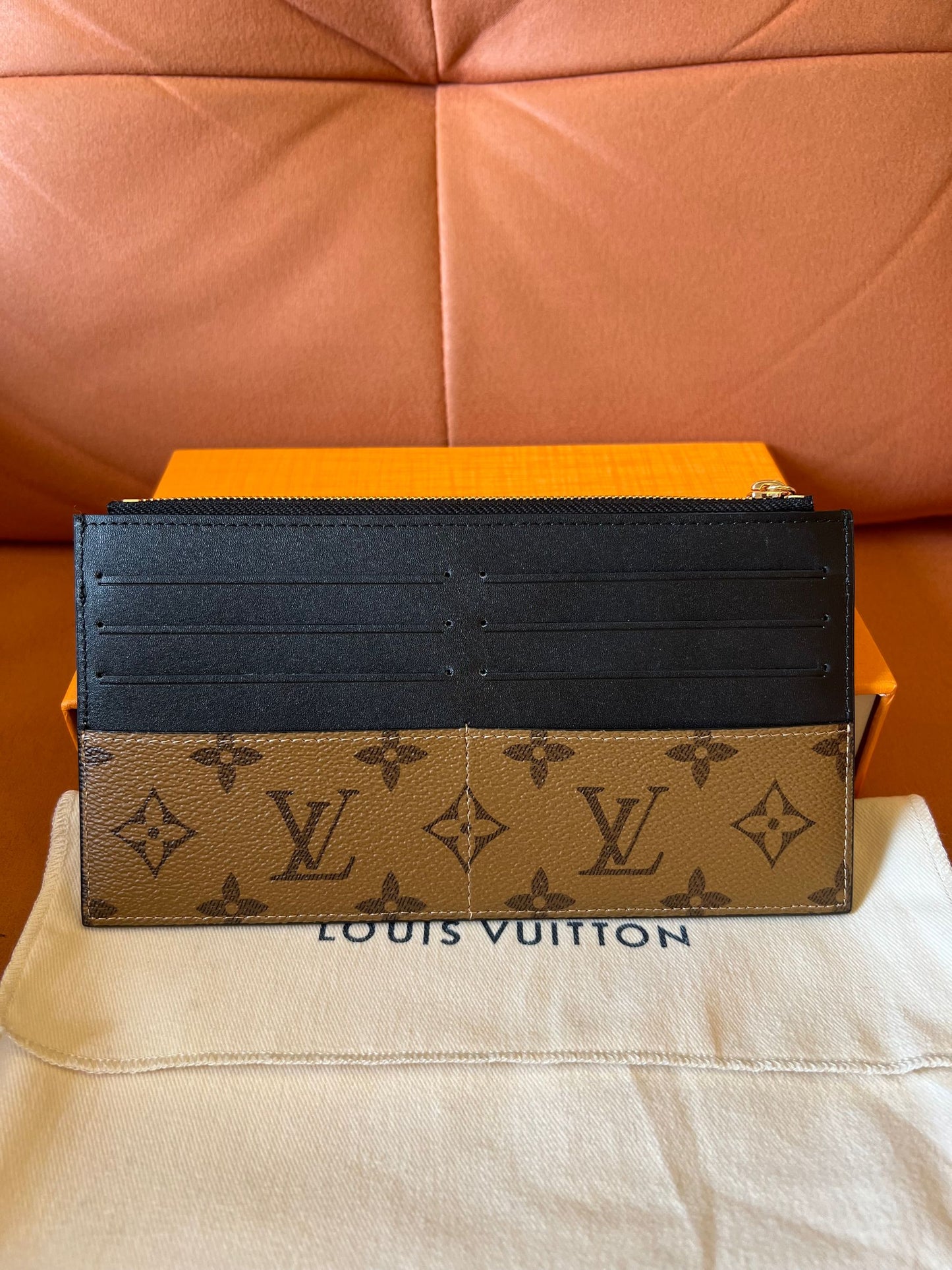 Louis Vuitton monogram canvas and leather pochette