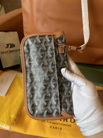 Goyard anjou bolsa reversível pm marrom