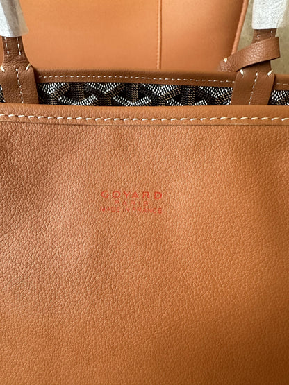 Goyard anjou bolsa reversível pm marrom