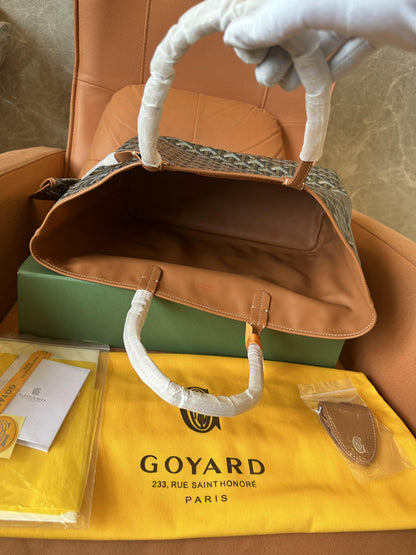 Goyard anjou bolsa reversível pm marrom
