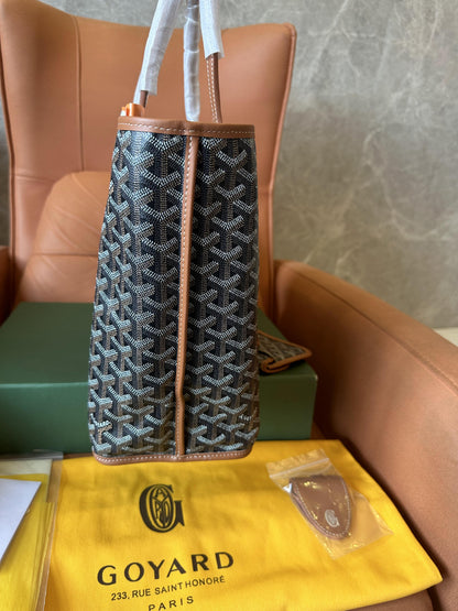 Goyard anjou bolsa reversível pm marrom