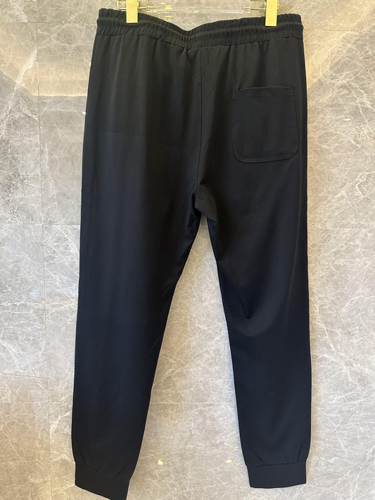 Prada black logo print jogger pants