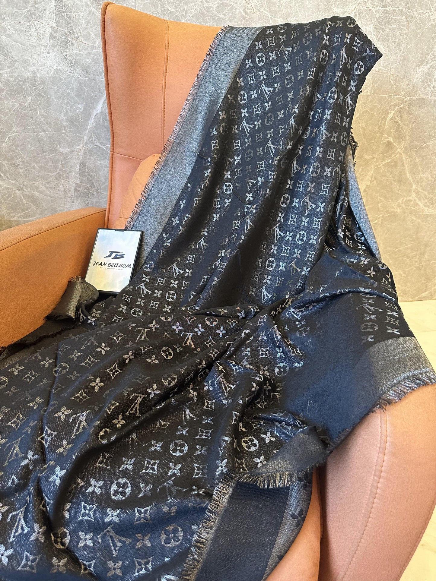 Louis Vuitton Monogram Shine Shawl in Black