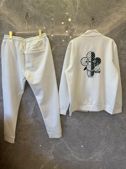 Conjunto de chándal con cremallera y bordado de trébol de Louis Vuitton