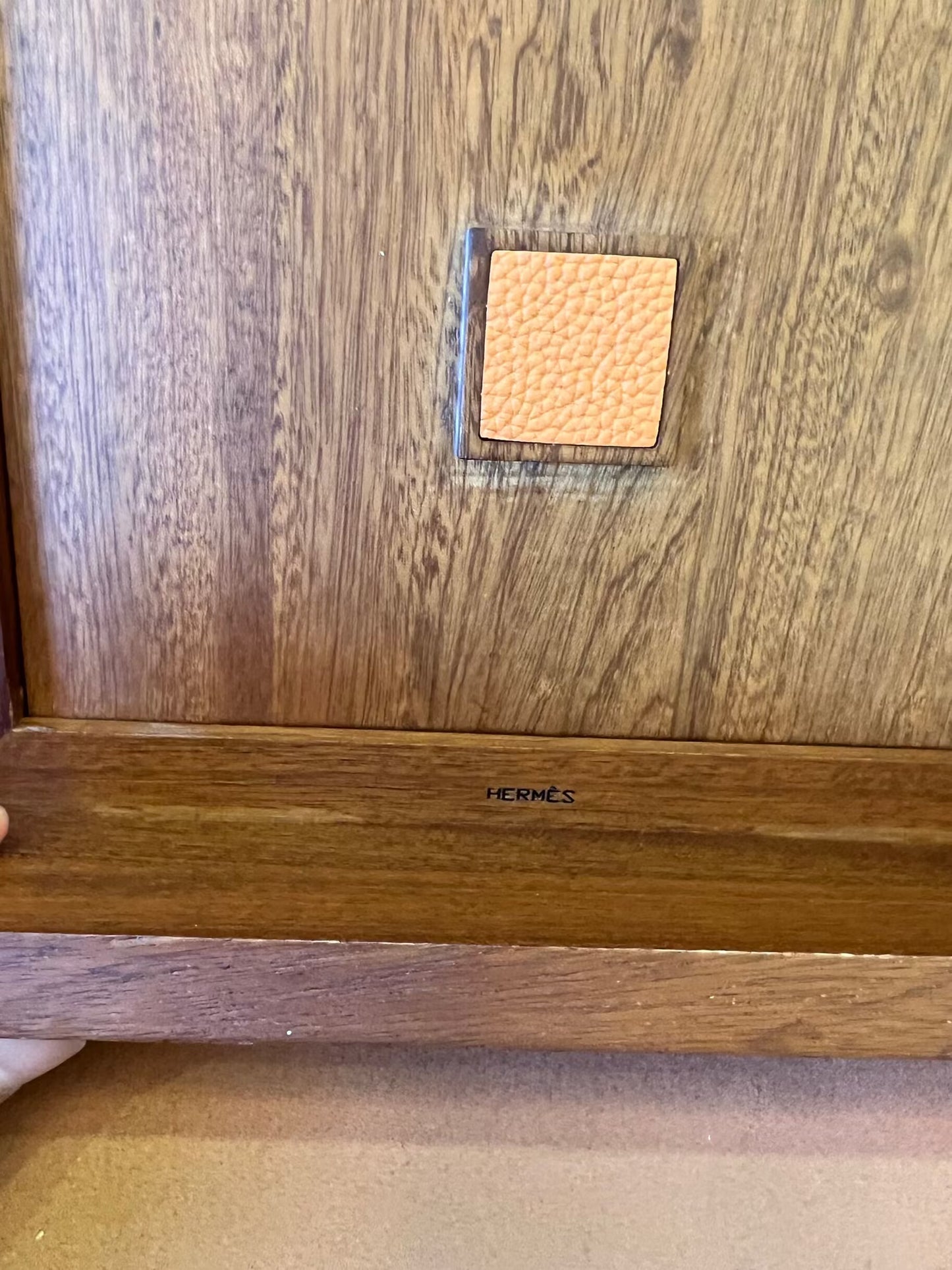 Hermès Leather and Wood Photo Frame