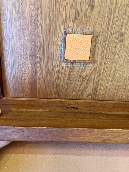 Hermès Leather and Wood Photo Frame
