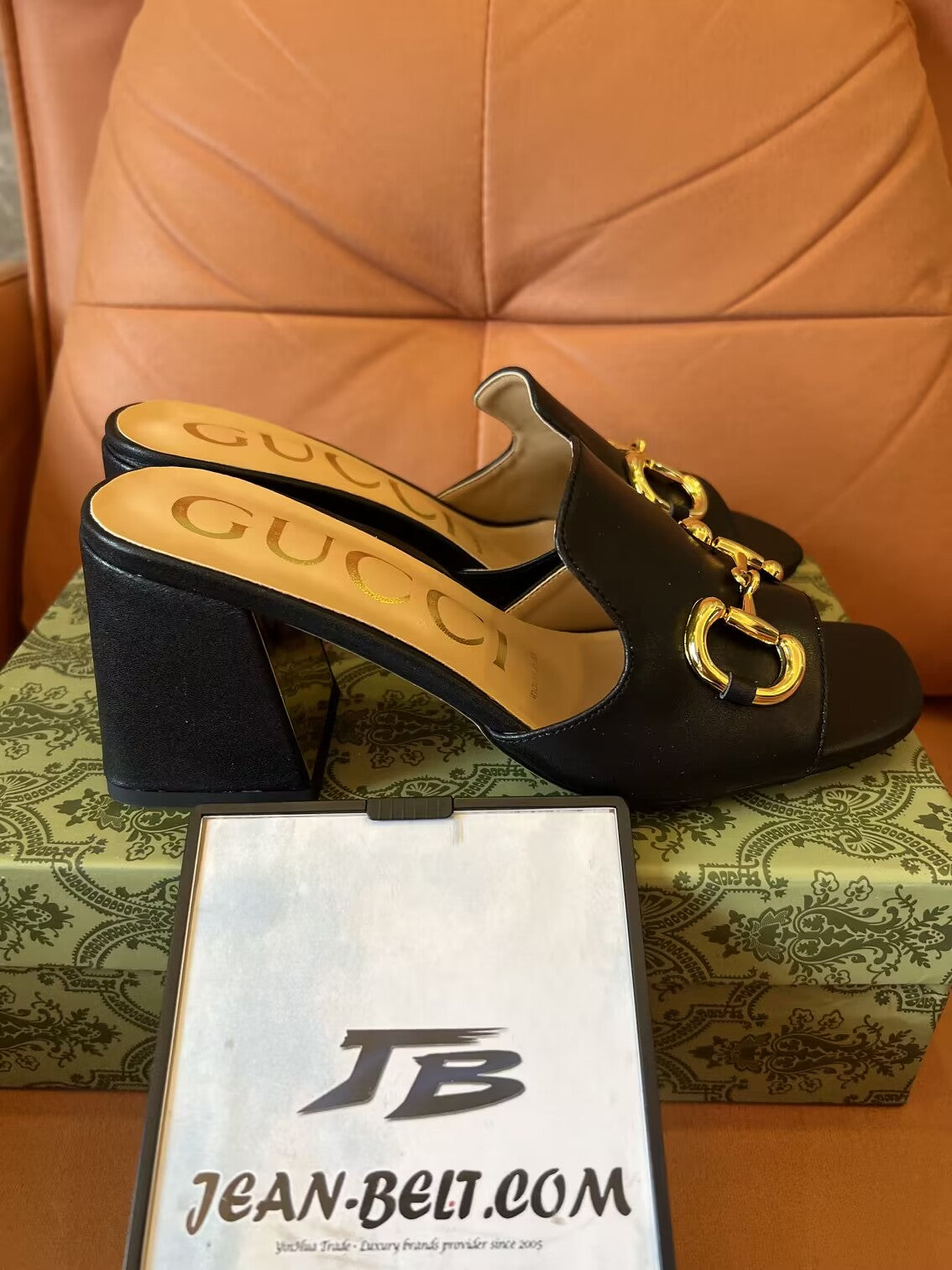 Gucci - Zapatillas tipo mules de piel con bocado de caballo