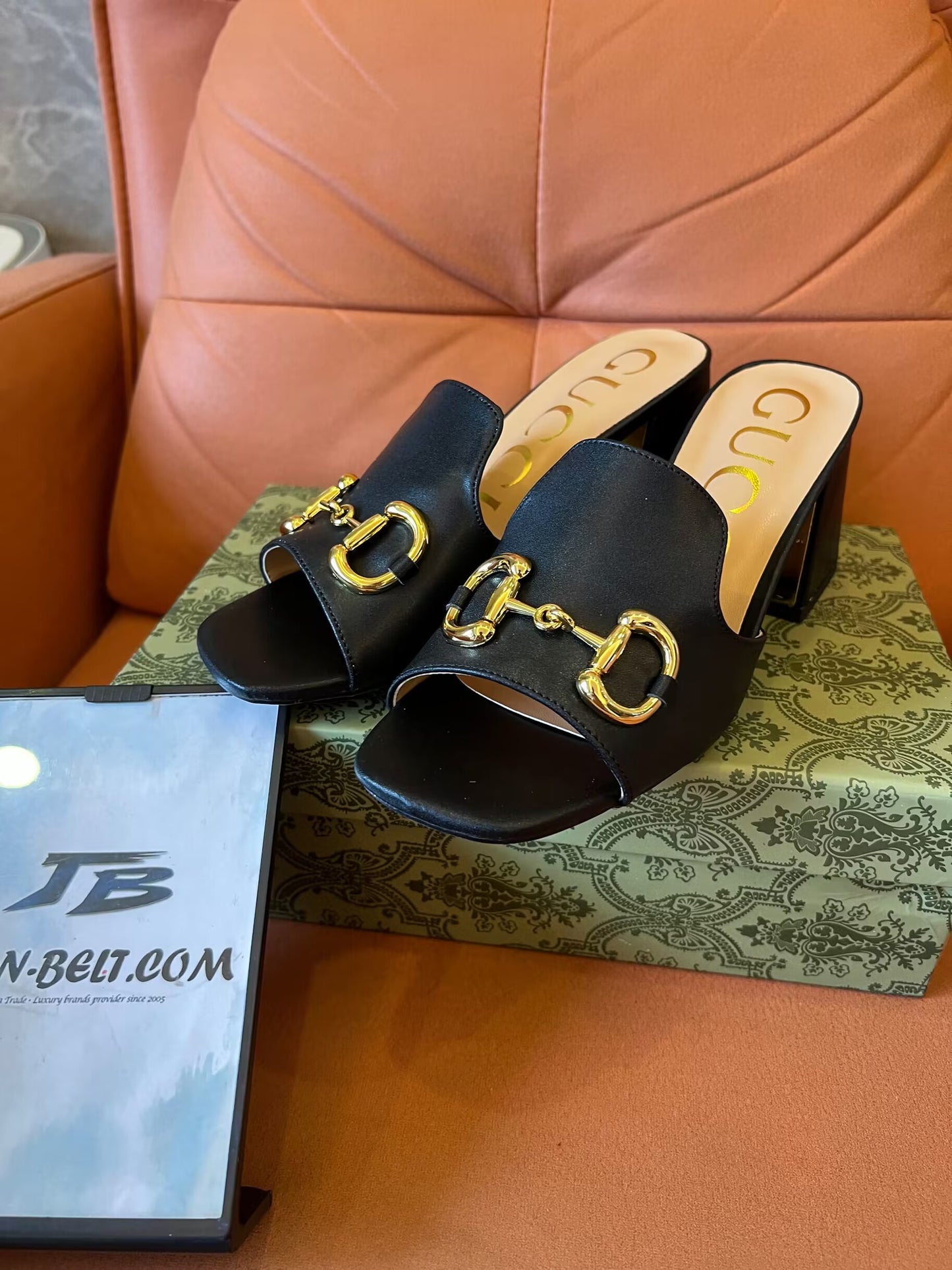 Gucci - Zapatillas tipo mules de piel con bocado de caballo