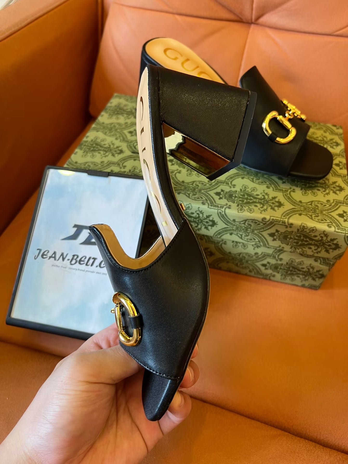 Gucci - Zapatillas tipo mules de piel con bocado de caballo