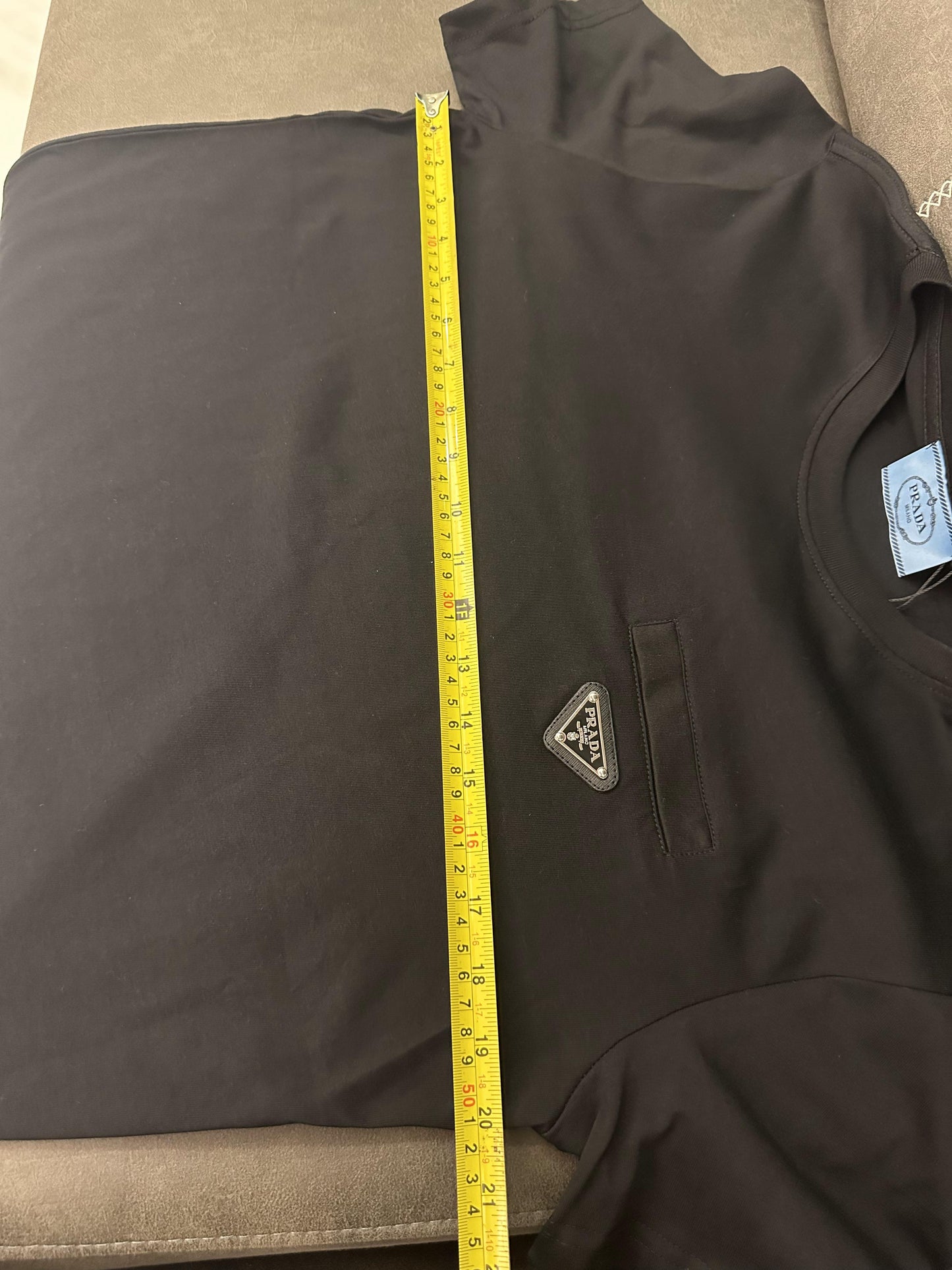Prada black logo-accented short-sleeve t-shirt