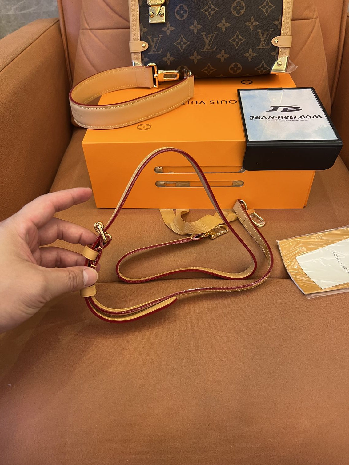 Bolso baúl de lona Louis Vuitton con monograma en mm