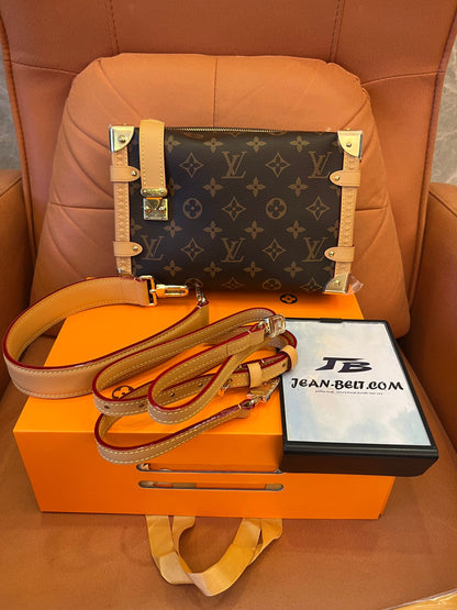 Bolso baúl de lona Louis Vuitton con monograma en mm