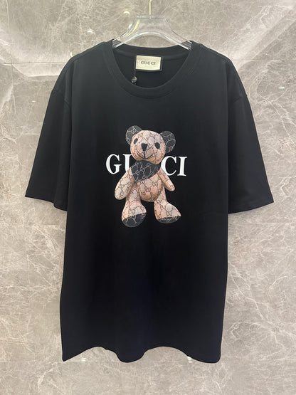 Camiseta negra con osito de peluche de Gucci