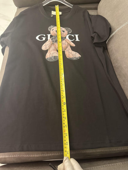 Camiseta negra con osito de peluche de Gucci