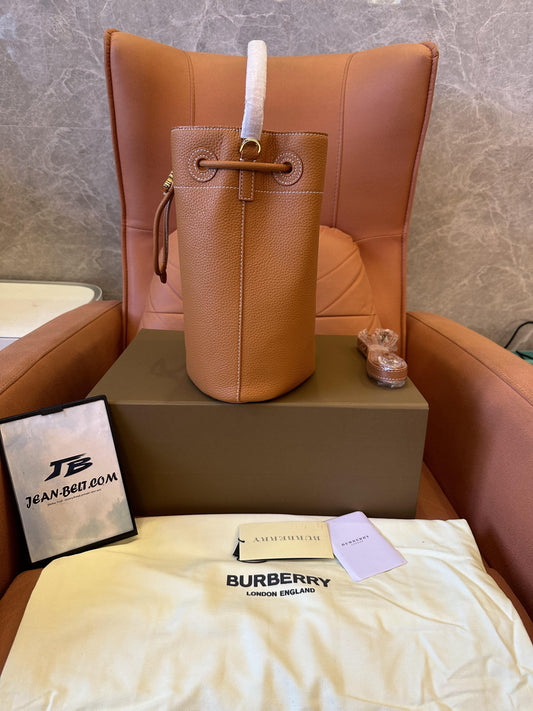 Burberry TB Mini Brown Leather Bucket Bag