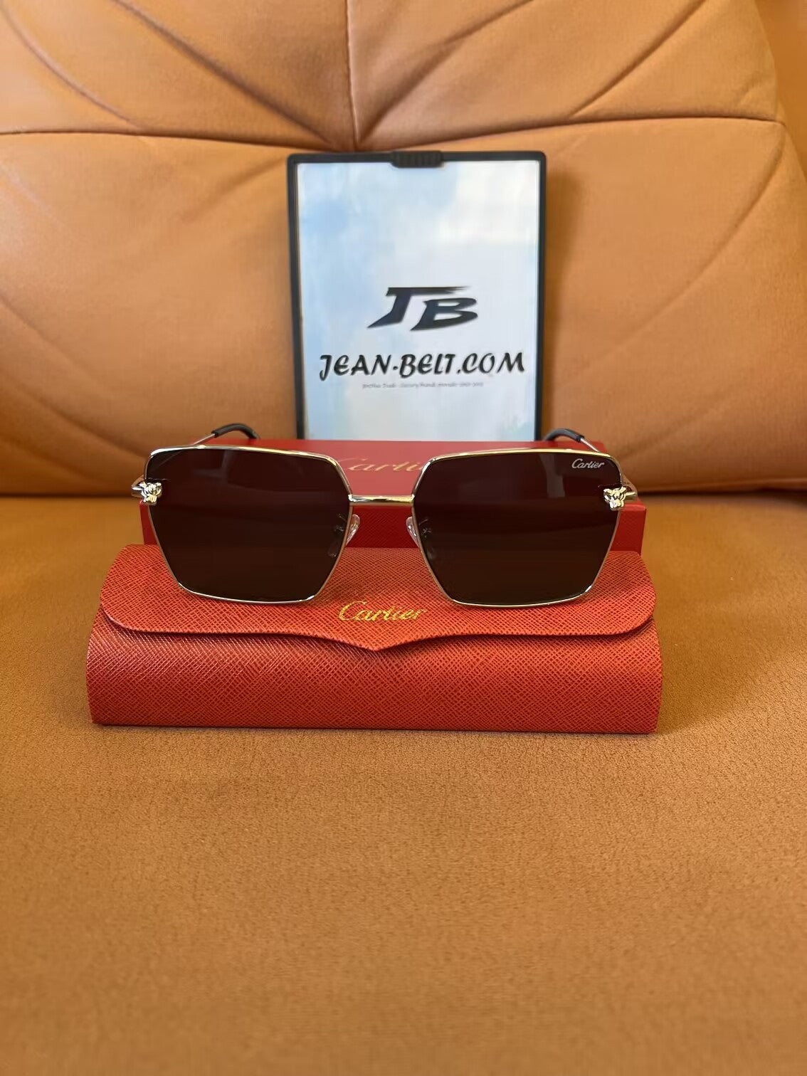 Cartier CT0041 C Gold Square Sunglasses