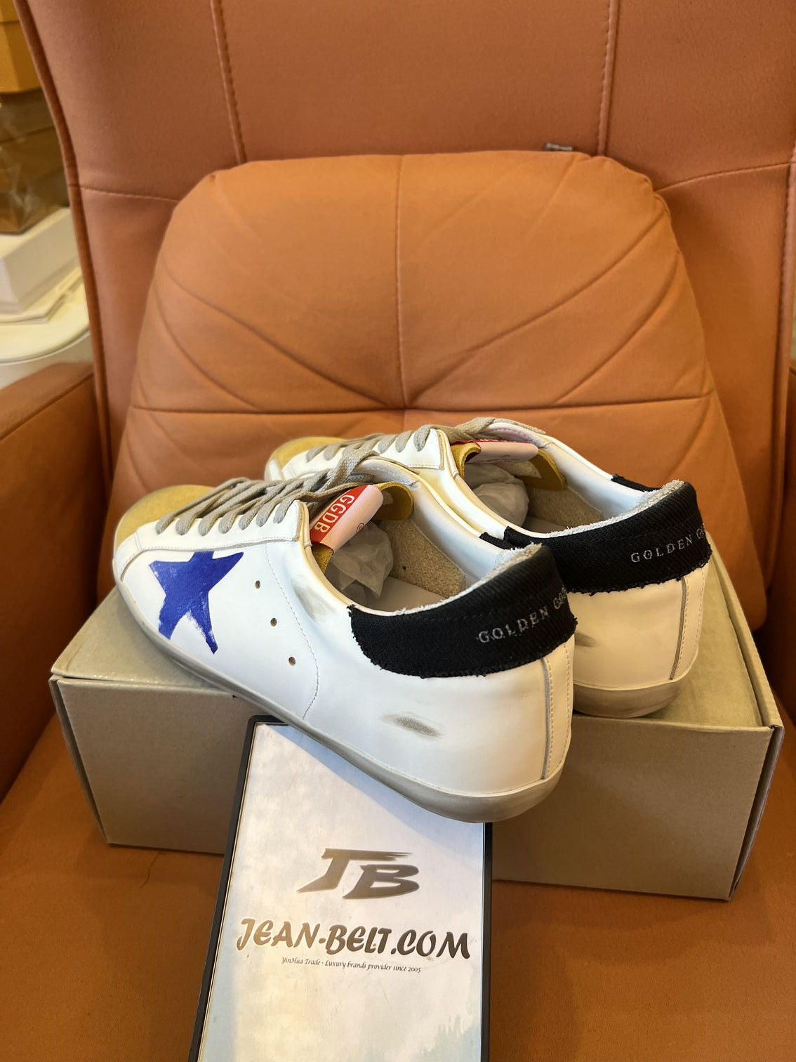 Zapatillas Golden Goose Superstar blancas y azules