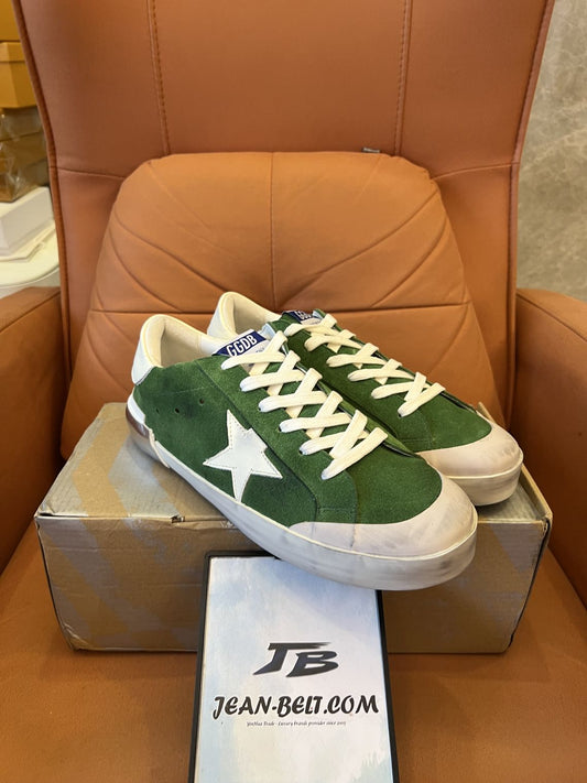 Zapatillas Golden Goose Superstar de piel verde
