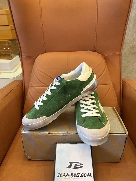 Zapatillas Golden Goose Superstar de piel verde