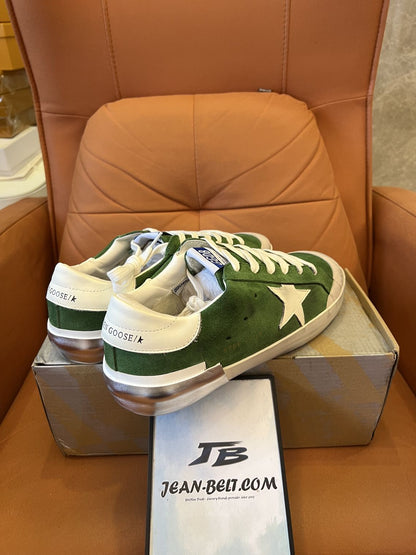 Zapatillas Golden Goose Superstar de piel verde