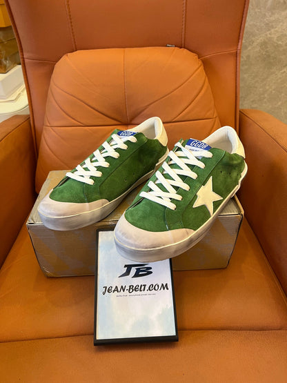 Zapatillas Golden Goose Superstar de piel verde