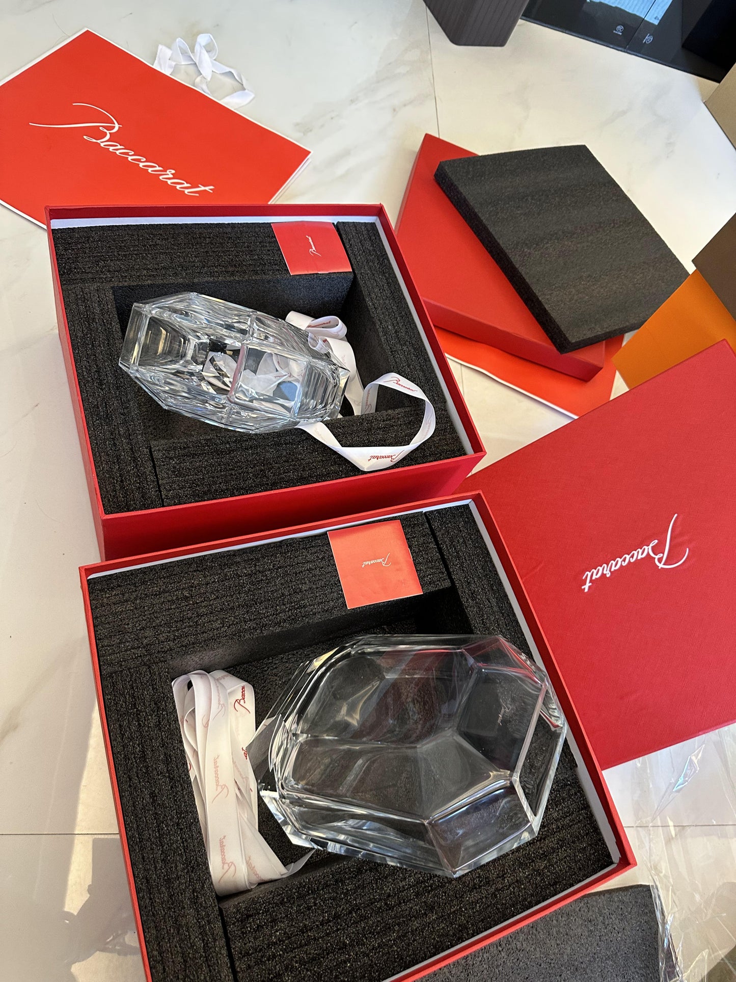 Baccarat Crystal Decorative Vase in Signature Red Box