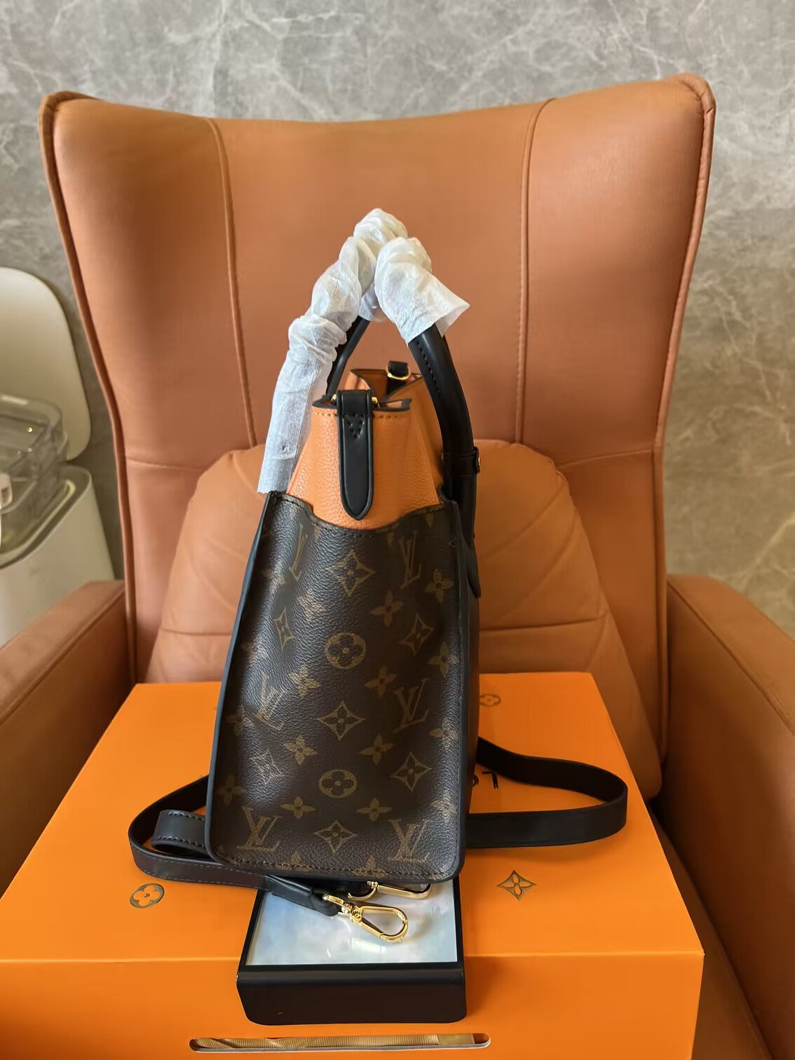 Bolso Louis Vuitton en mi bolso lateral