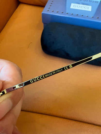 Gafas de sol Gucci sin montura con degradado - edición rosa dorado