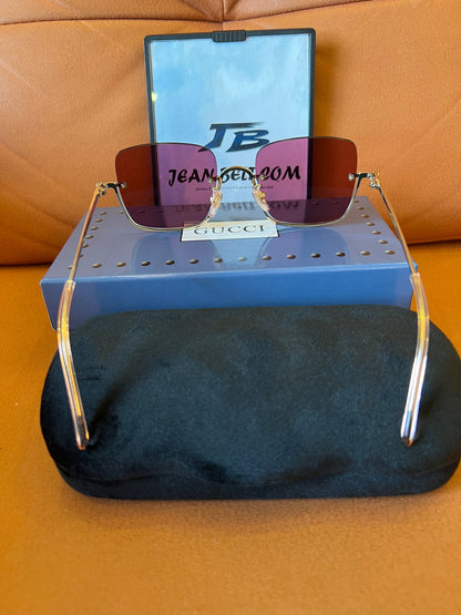 Gafas de sol Gucci sin montura con degradado - edición rosa dorado
