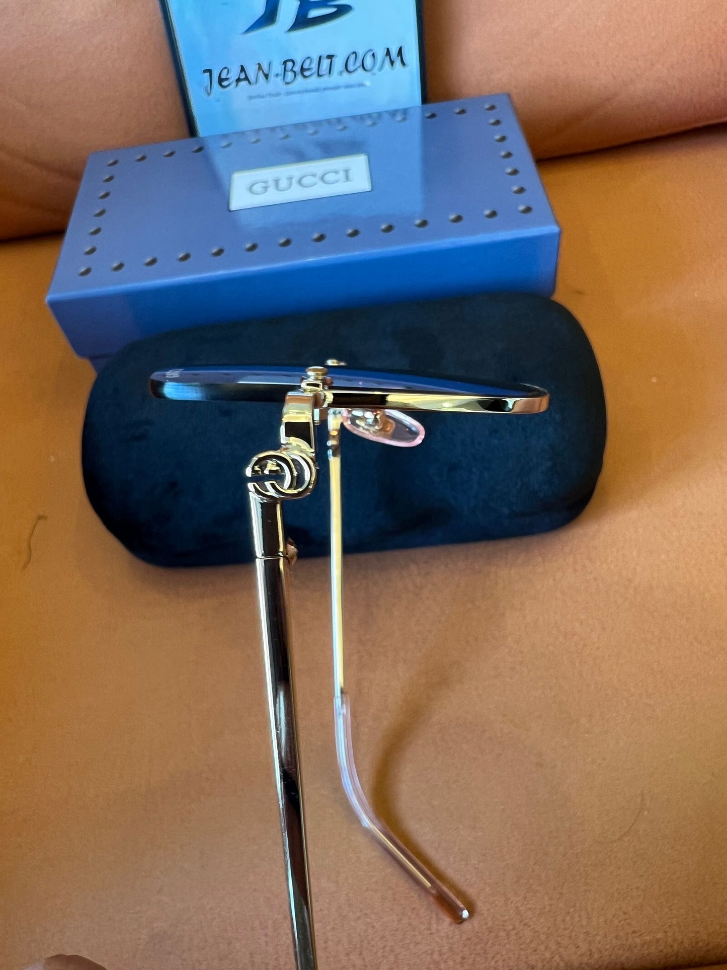 Gafas de sol Gucci sin montura con degradado - edición rosa dorado