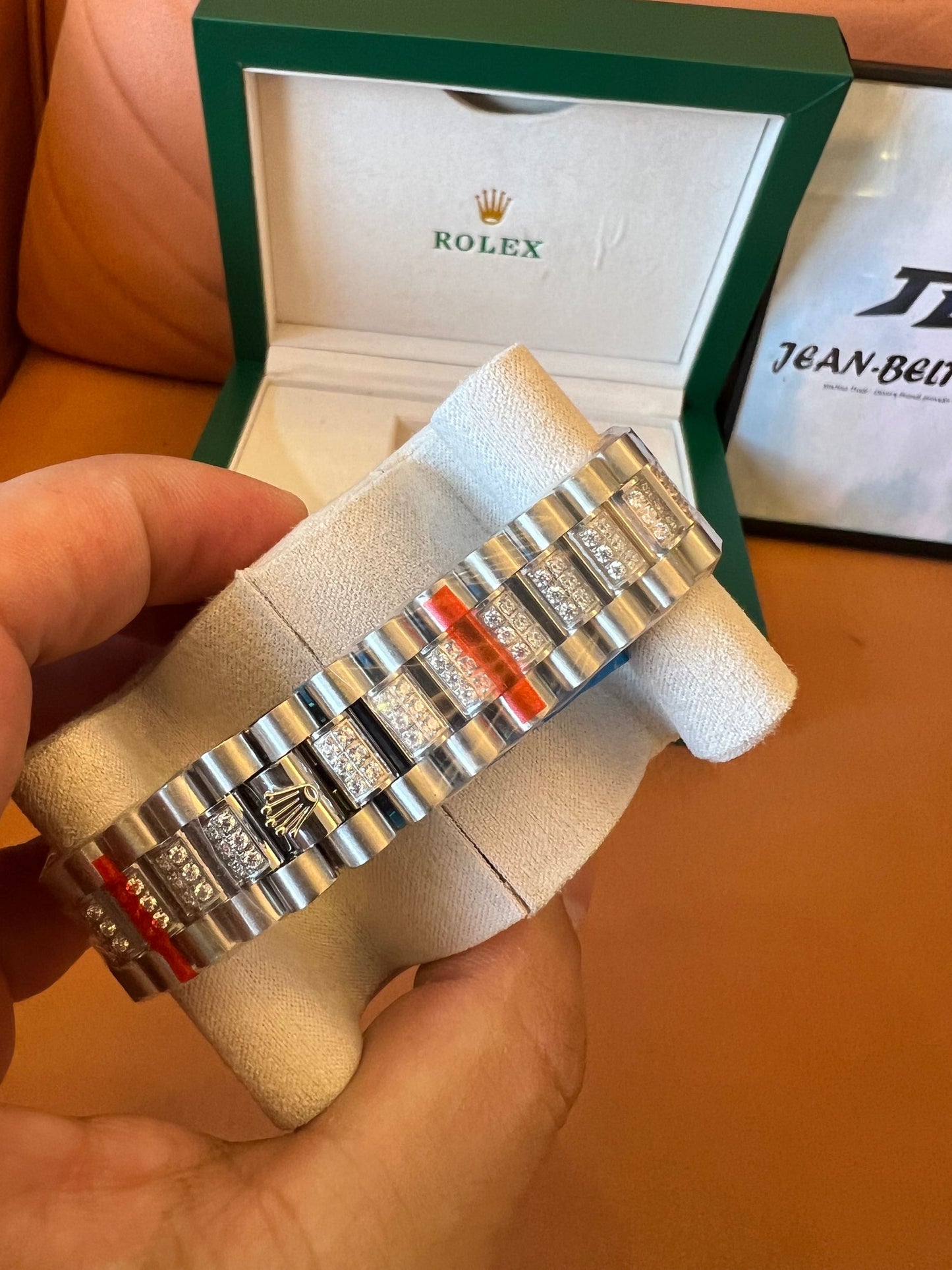 Rolex Milgauss custom diamond bezel & bracelet - black dial