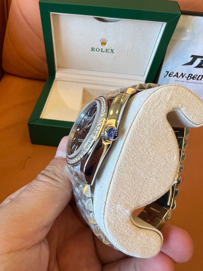 Rolex Milgauss custom diamond bezel & bracelet - black dial