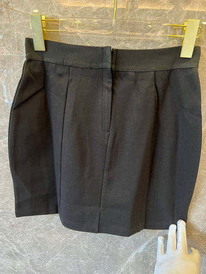 Conjunto de top curto e saia Dolce &amp; Gabbana com cós alto e logo preto